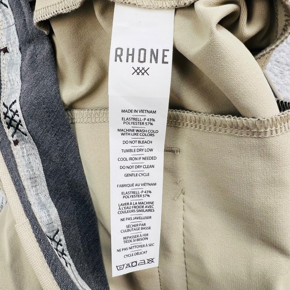 Rhone Commuter Pro Trouser Men's 34x32 Khaki Flex-Knit Slim Straight Pants NWT - Picture 8 of 12